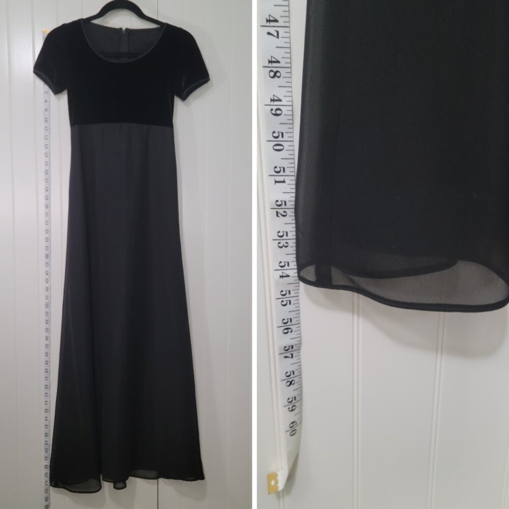 Y2K Stage Accents Whimisgoth Fairy Grunge Dark Romantic Velvet Maxi Dress Sz O - Picture 14 of 15